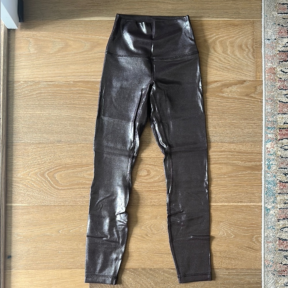 lululemon athletica Metallic Brown Leggings 25”